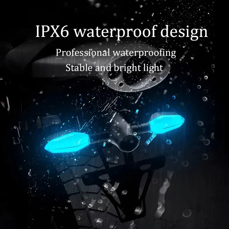 12V Motorcycle Led Turn Signal Lamp 27 Modes Sequential Flowing Flash Running Light