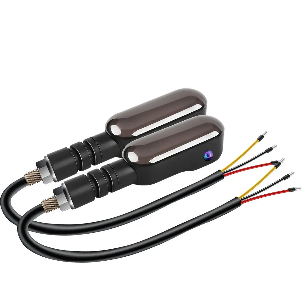 12V Motorcycle Led Turn Signal Lamp 27 Modes Sequential Flowing Flash Running Light