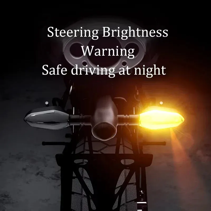 12V Motorcycle Led Turn Signal Lamp 27 Modes Sequential Flowing Flash Running Light