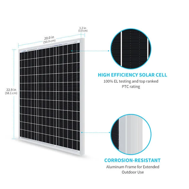 30 Watt 12 Volt Monocrystalline Solar Panel (New Edition)
