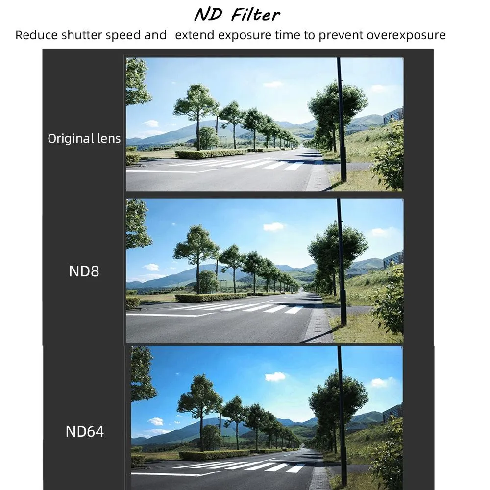 5-in-1 Round Housing Lens Filter for Gopro Hero8