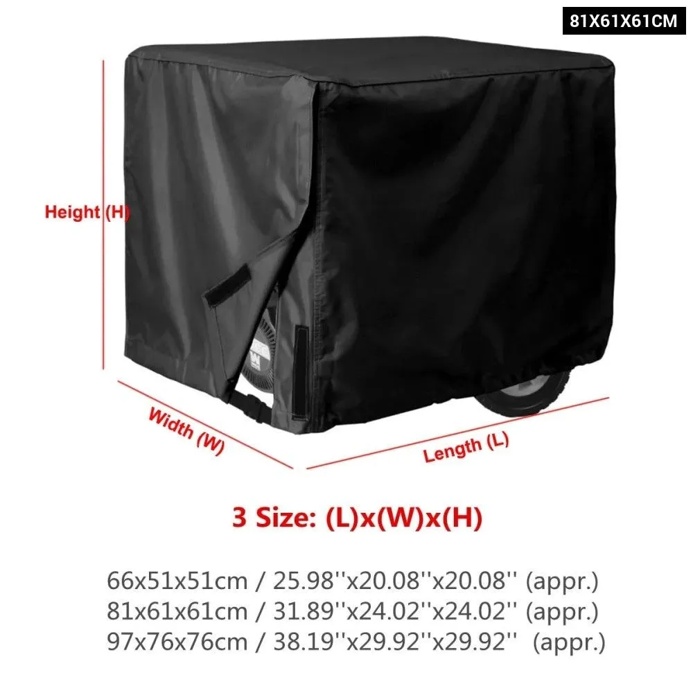 Black Generator Cover Windproof Protective Cover Canopy Shelter Waterproof Oxford Cloth All-purpose Covers