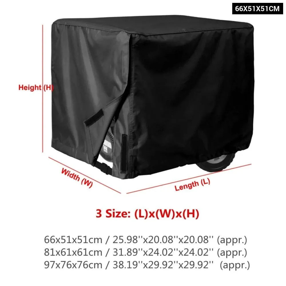 Black Generator Cover Windproof Protective Cover Canopy Shelter Waterproof Oxford Cloth All-purpose Covers