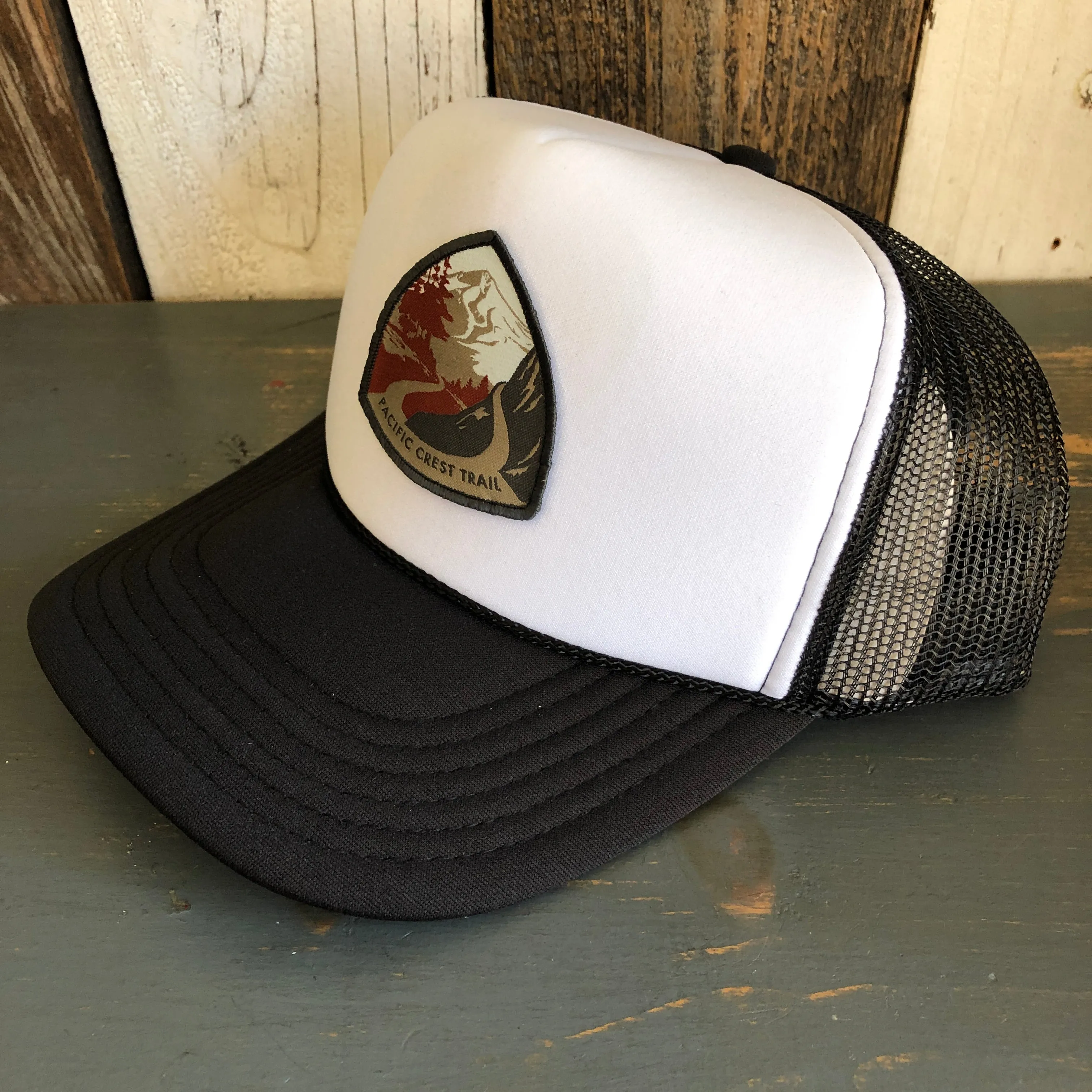 PACIFIC CREST TRAIL Trucker Hat - Black/White/Black