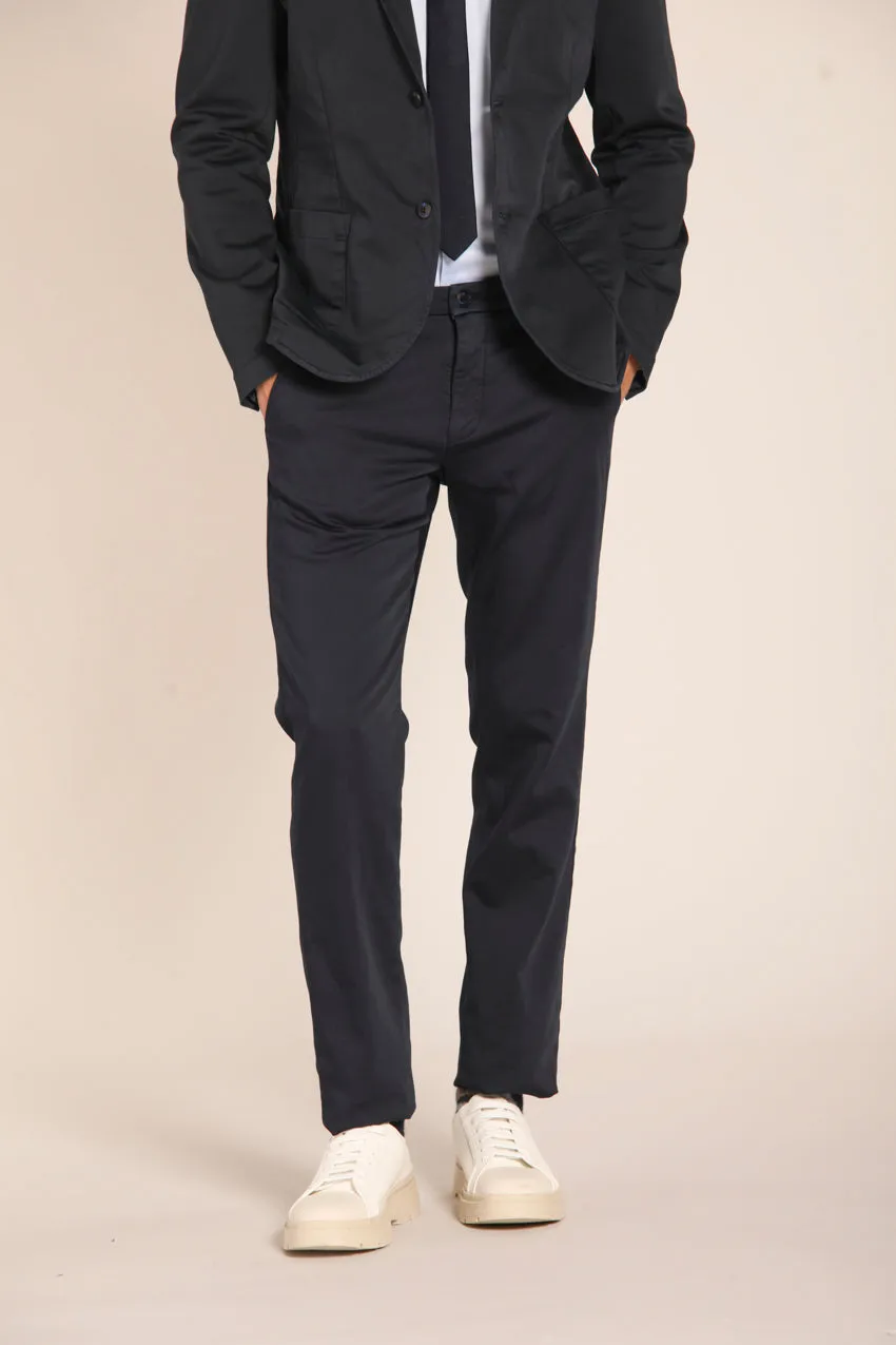 Torino pantalone chino uomo in raso tecnico travel stretch slim fit